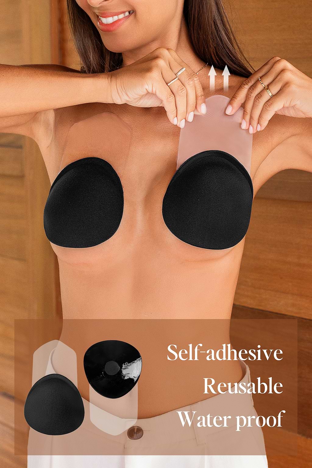 Black Lifting Adhesive Bra