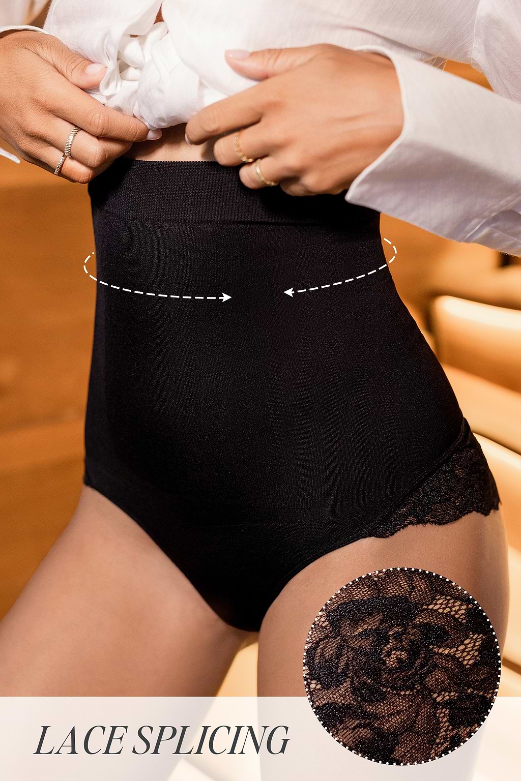 Black High-Rise Tummy Control Shapewear Bottoms