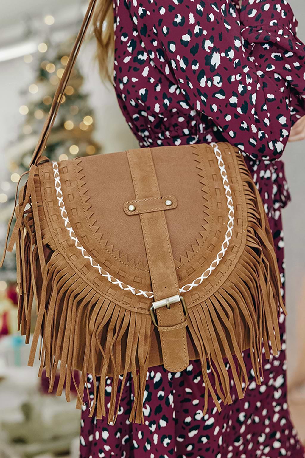 Sac à bandoulière à boucles et franges