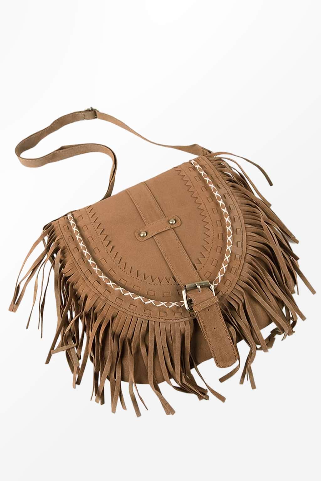 Sac à bandoulière à boucles et franges