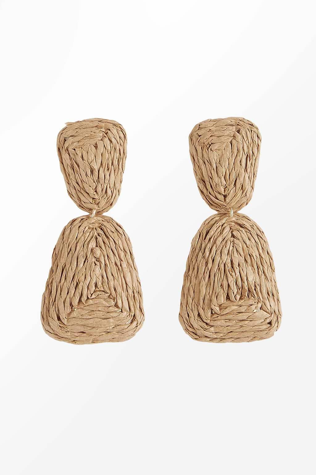 Jute-Tropfenohrringen