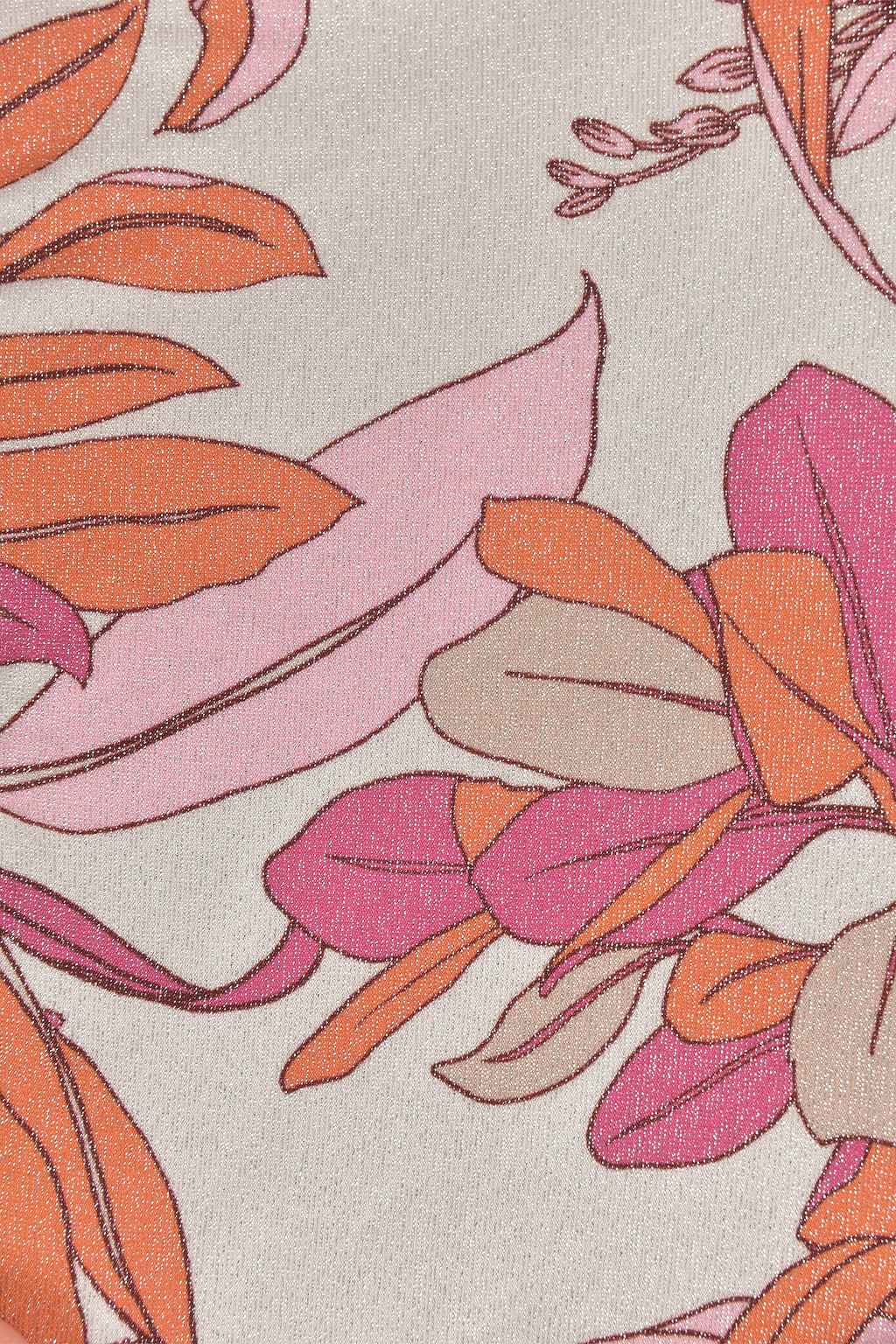 Coral Flower High-rise V-waist Bikini Bottoms