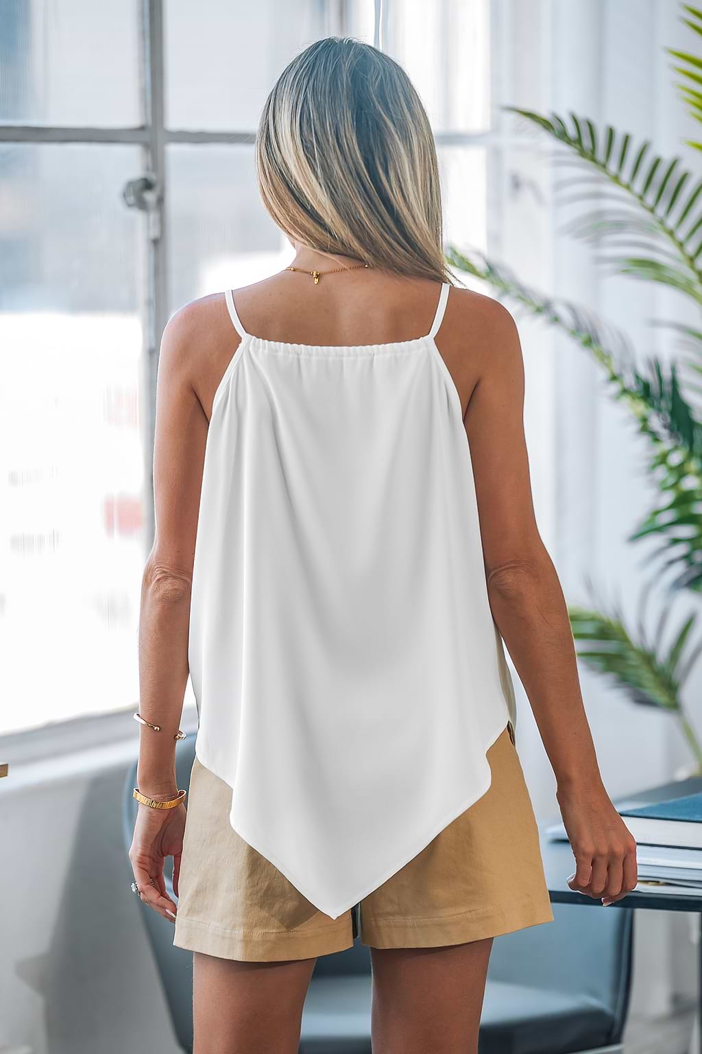White V-neck Cami