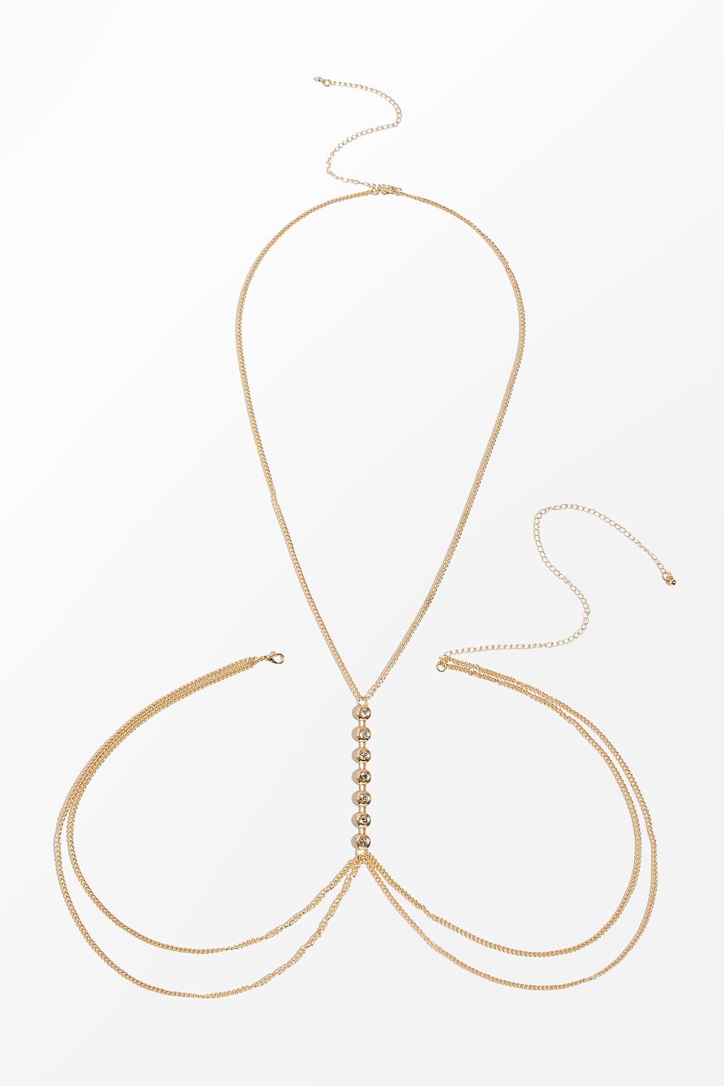 Chaîne de corps en métal doré boho