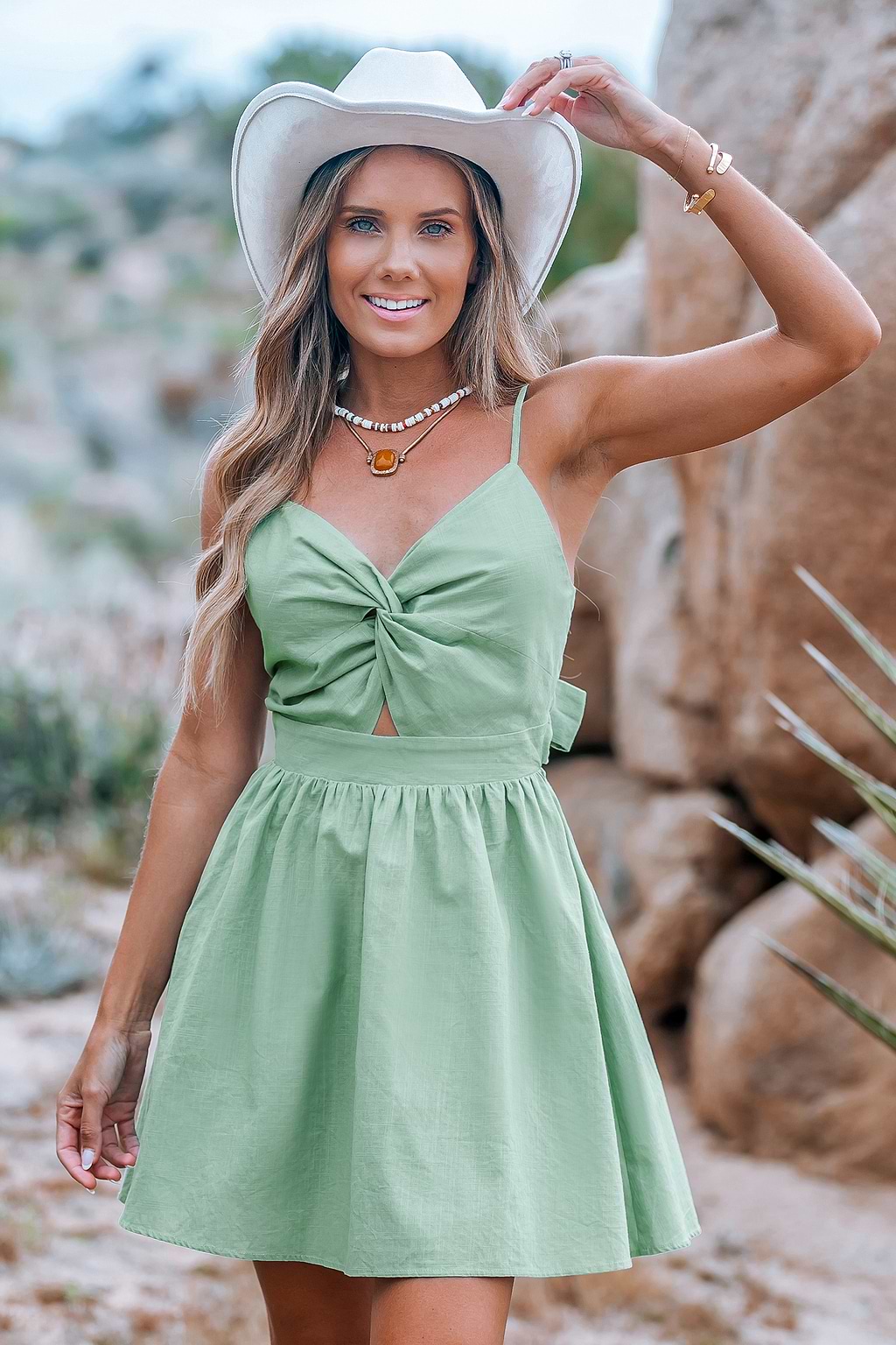 Reine Baumwolle Minikleid mit Sweetheart und Schlüsselloch