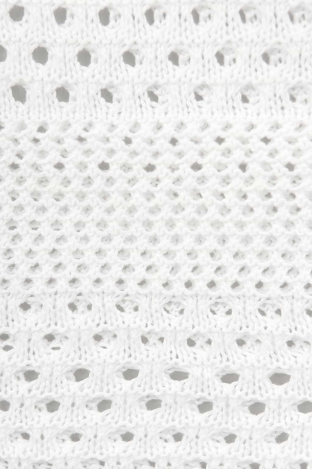 Scalloped Neck Cut-Out Crochet Cover-Up