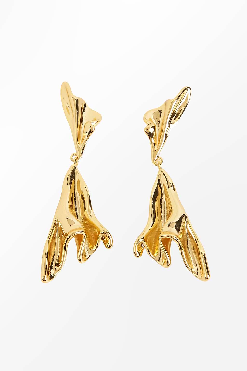 Lava patroon drop oorbellen