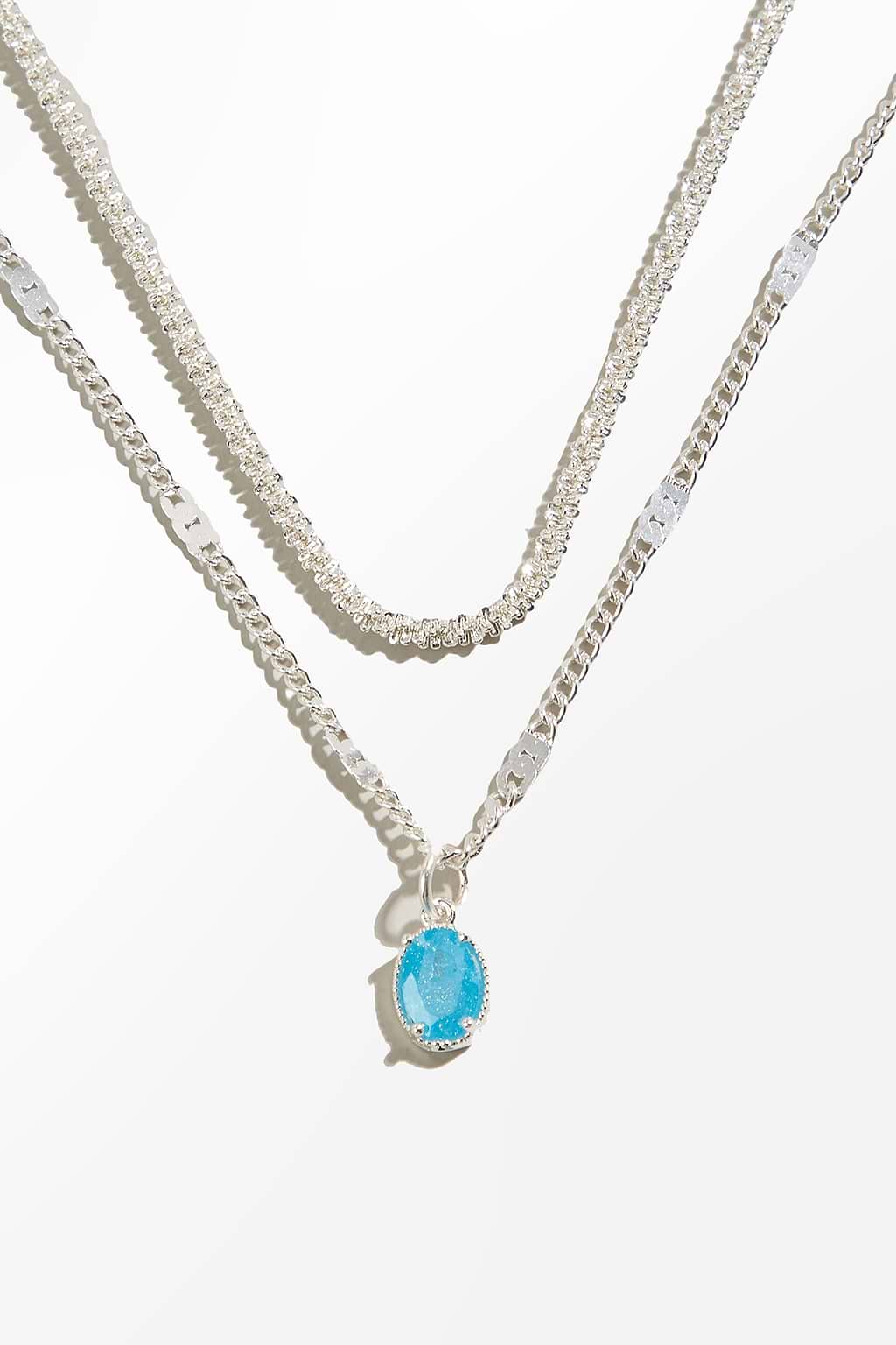 Silver-Tone Necklace Set