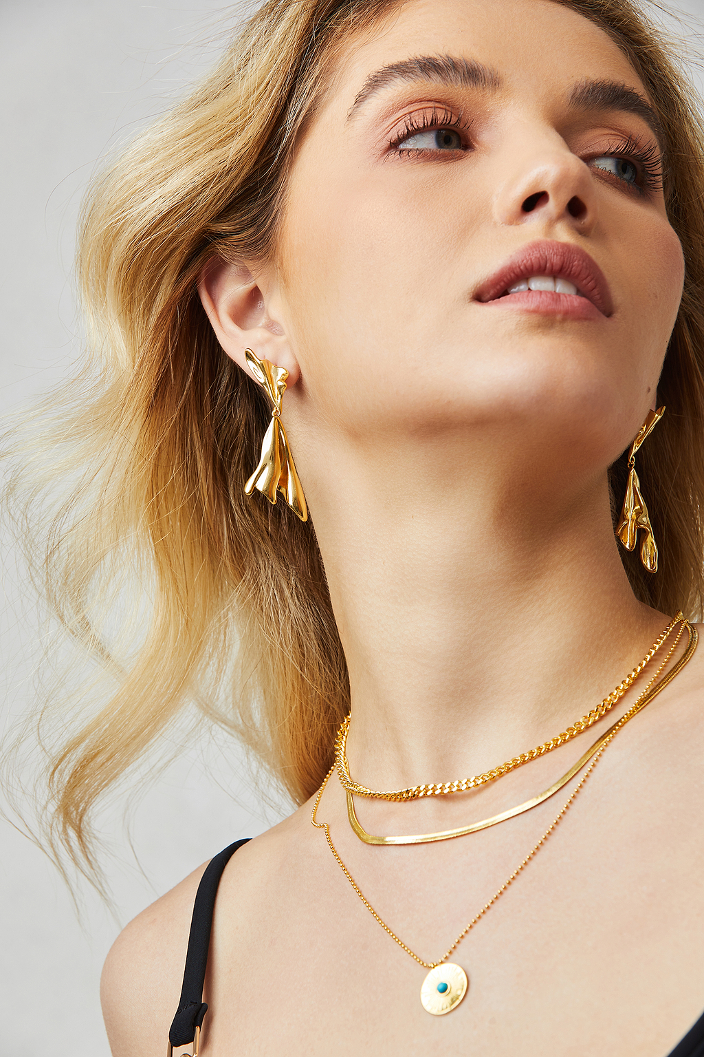 Lava patroon drop oorbellen