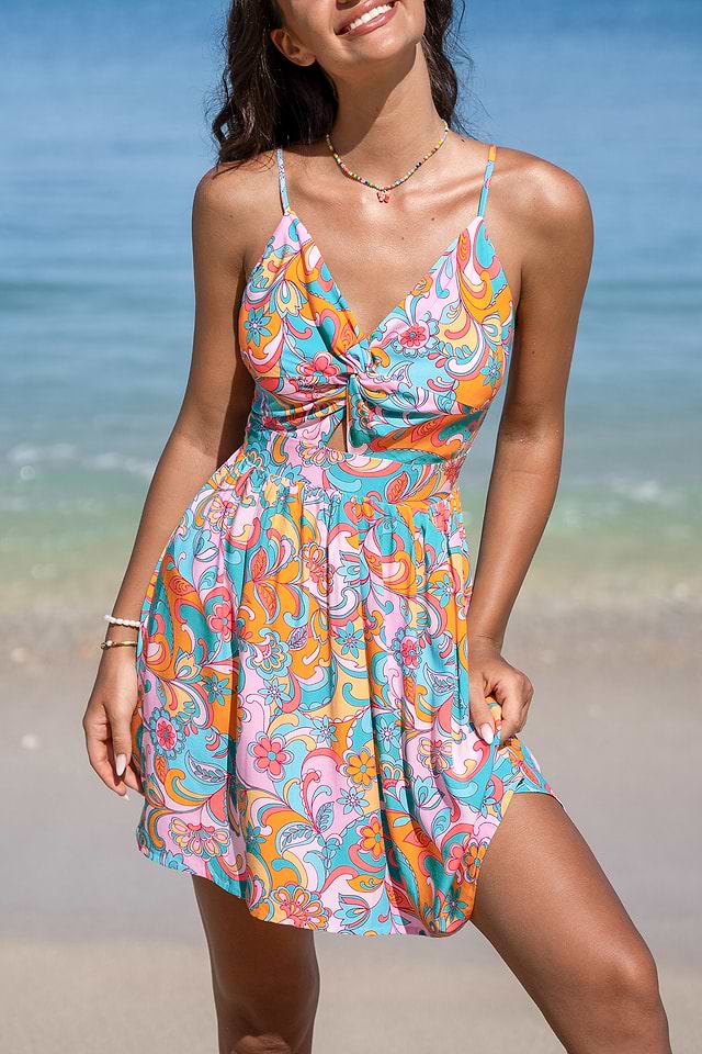 open lace back dress Petal Pop Retro Floral Wrap Mini Dress &/or Cardigan Medium
