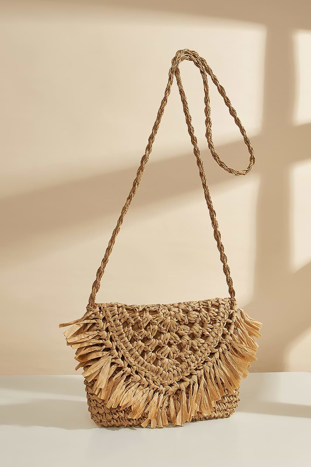 Fringe Foldover Top Purse