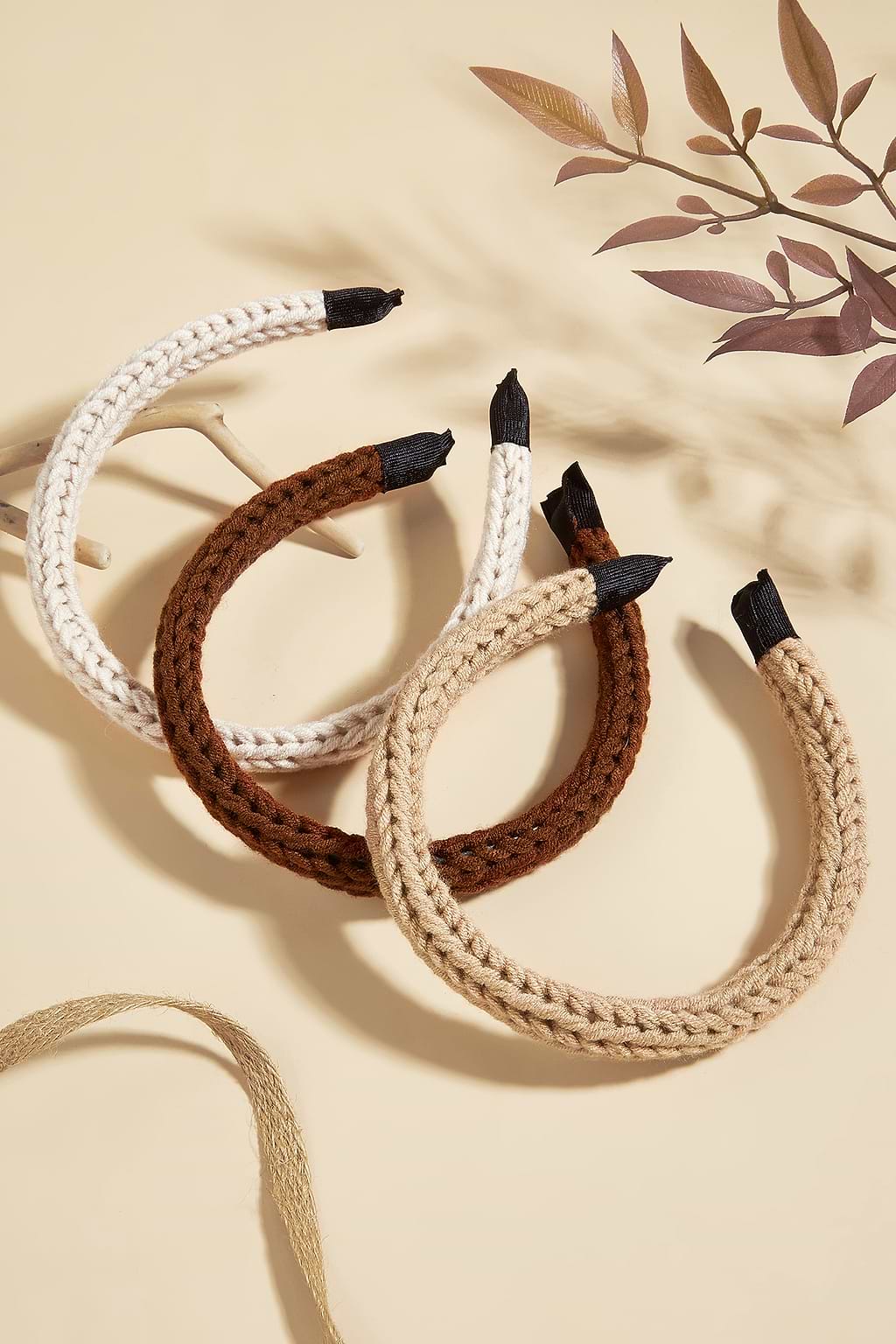 Neutral Braided Headband Set
