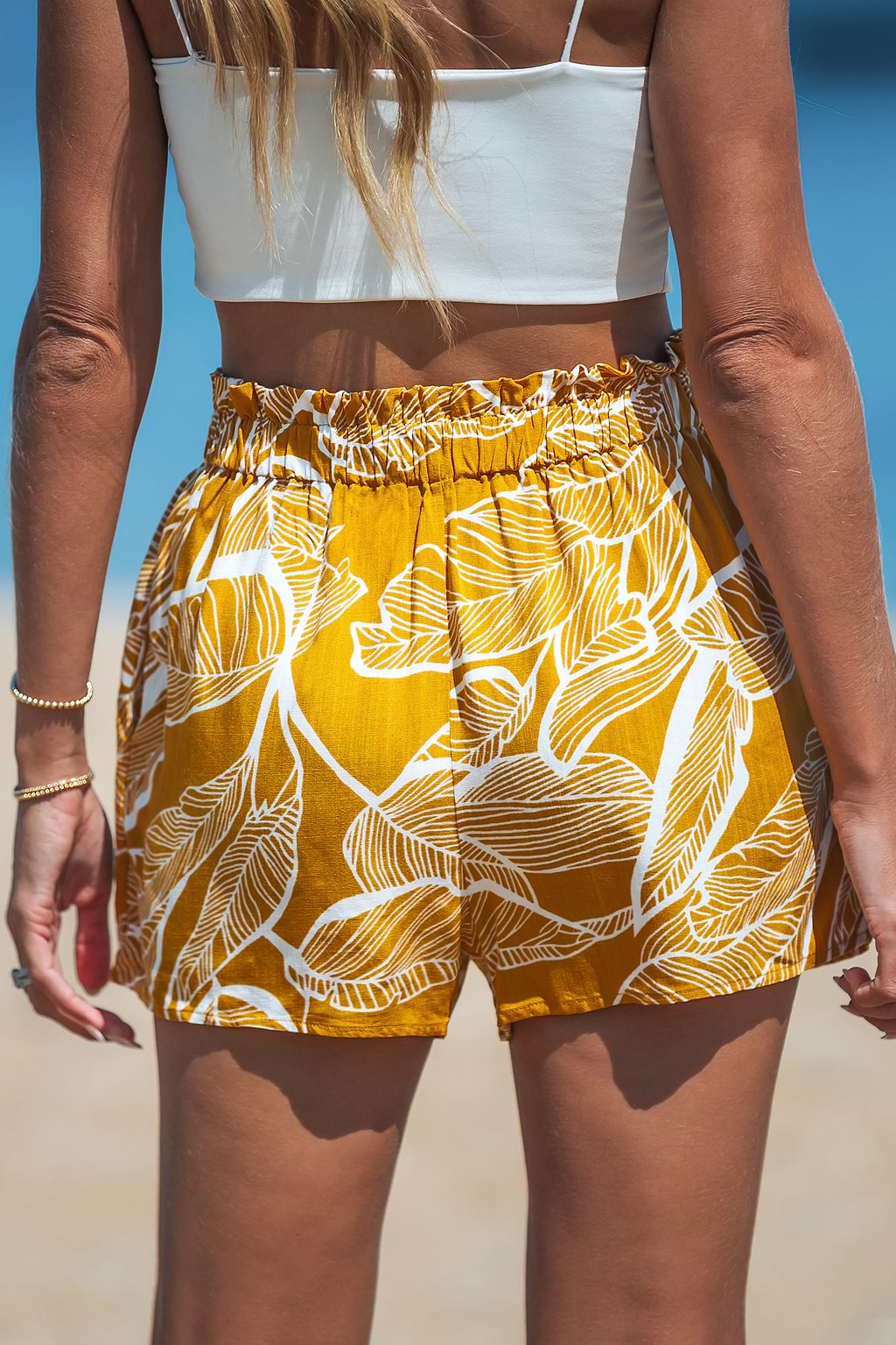 Tropical Lemon Straight Leg Shorts