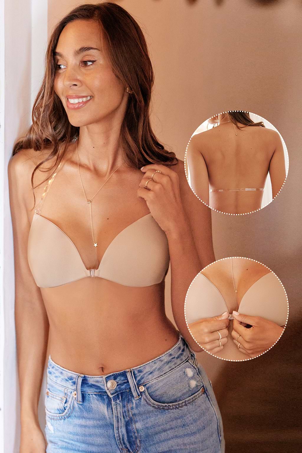 Neutral Convertible Strap Bra