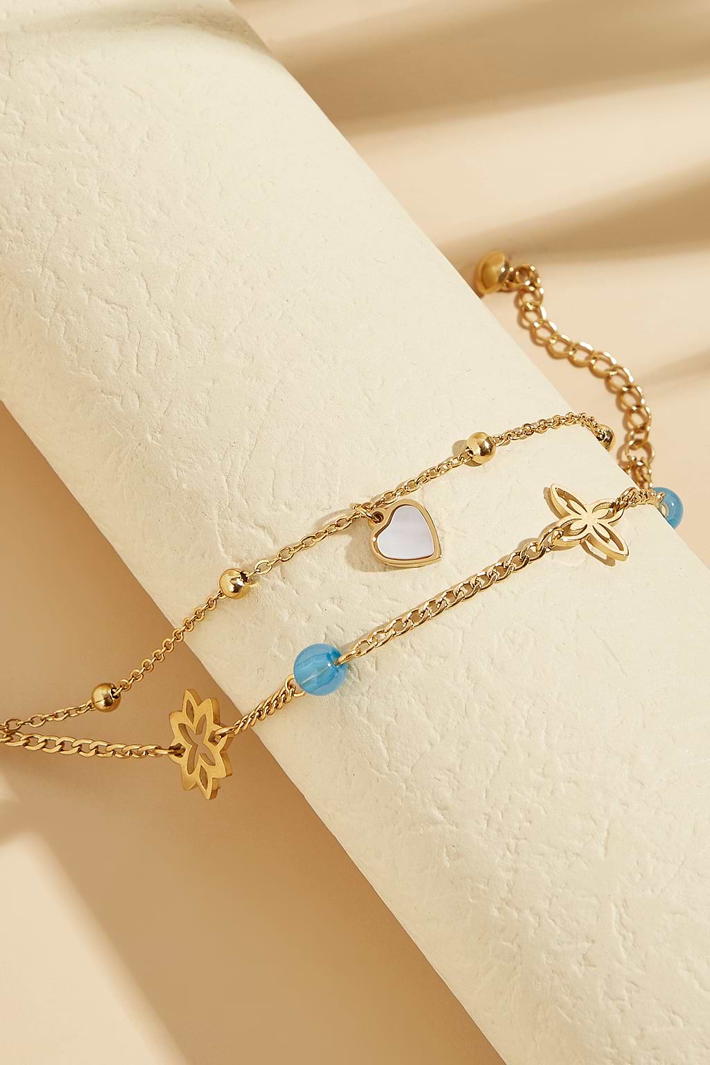 Goldfarbenes Kettenglied-Armband