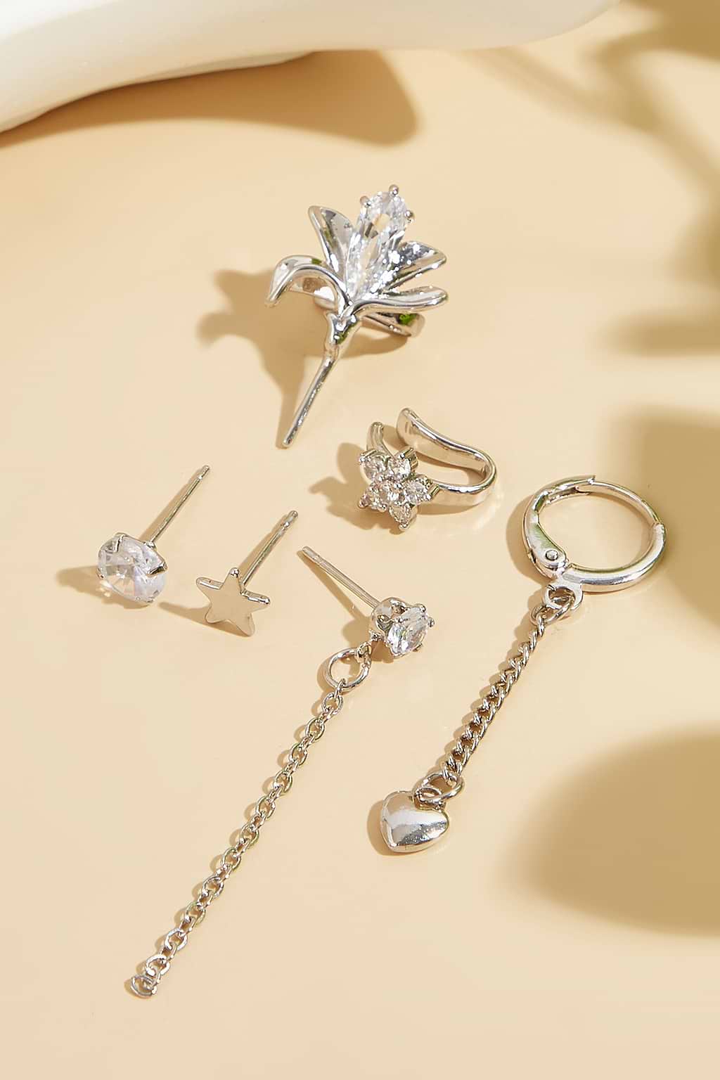 Boucles d'oreilles argentées