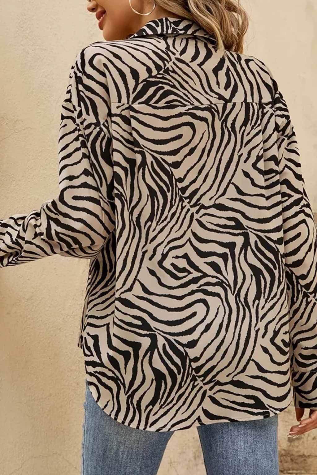 Chemise à imprimé zèbre