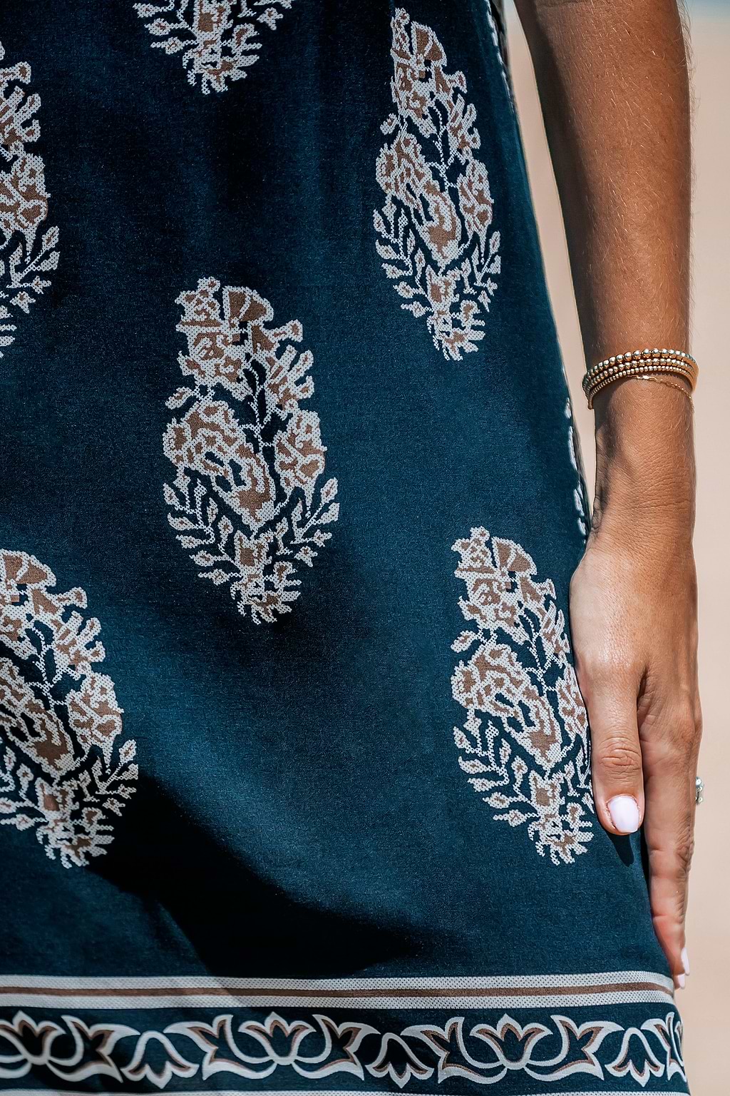 Floral Print Tie Back Mini Dress