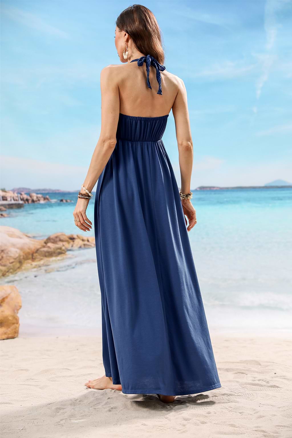 Braided Halterneck Maxi Dress