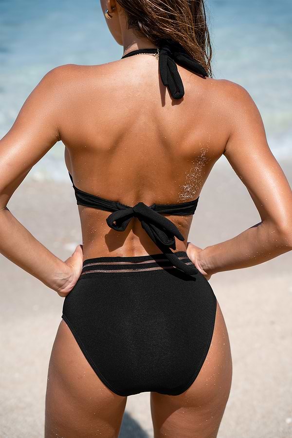 Cintura Alta Bikinis Altos De Cintura Baño Shein Trajes De BaÃ±o