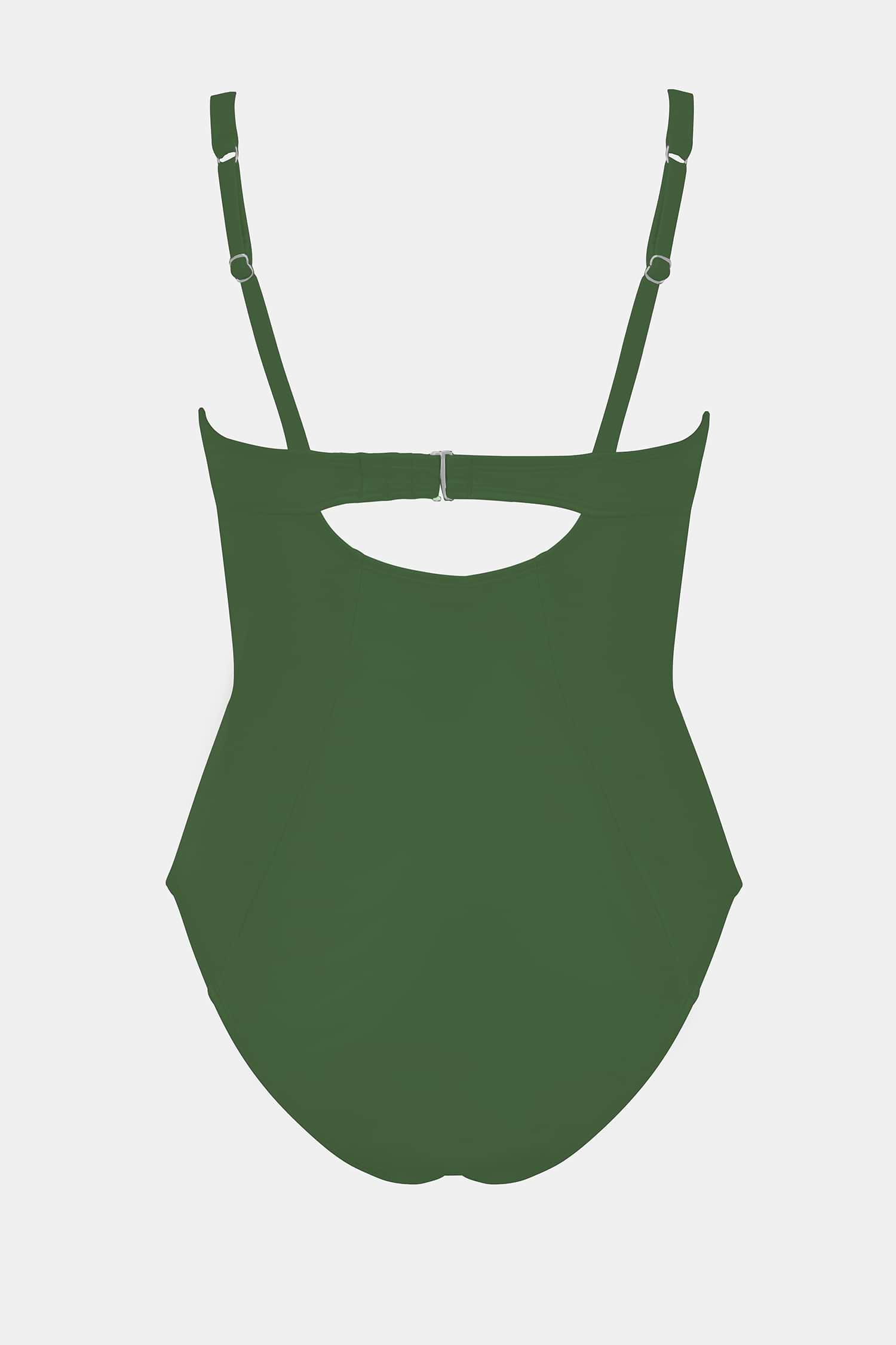 Olive V-Neck Slim & Sculpt One-Piece