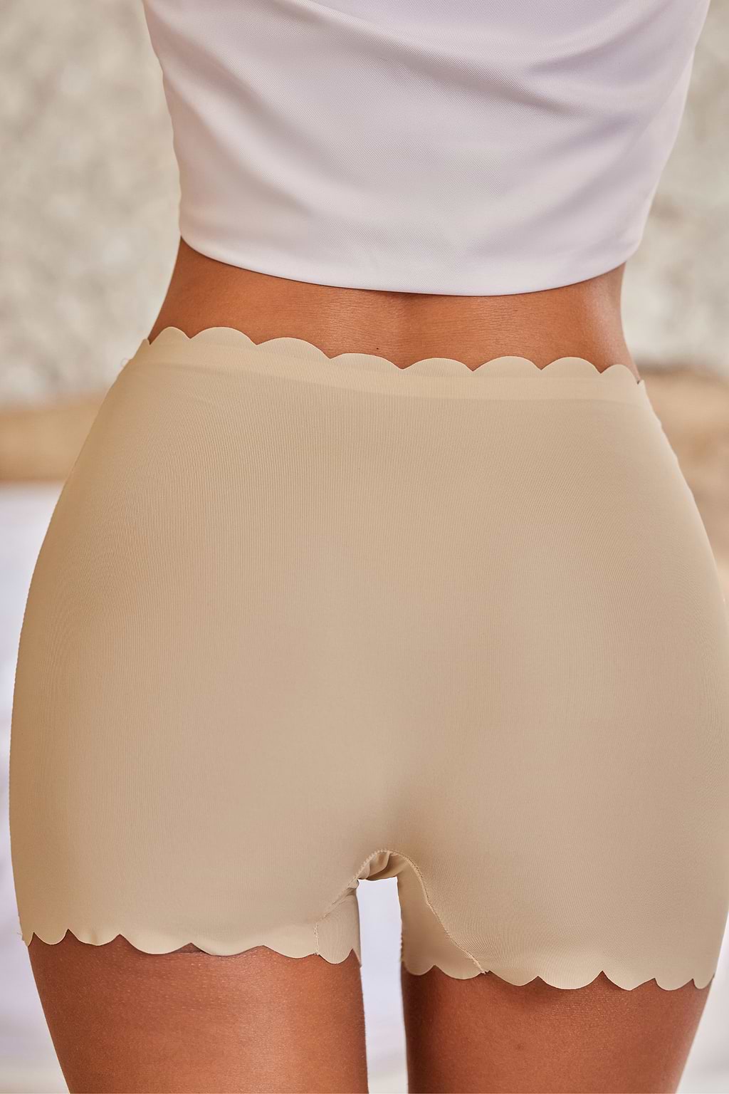 Scalloped Boy Shorts Underwear Set