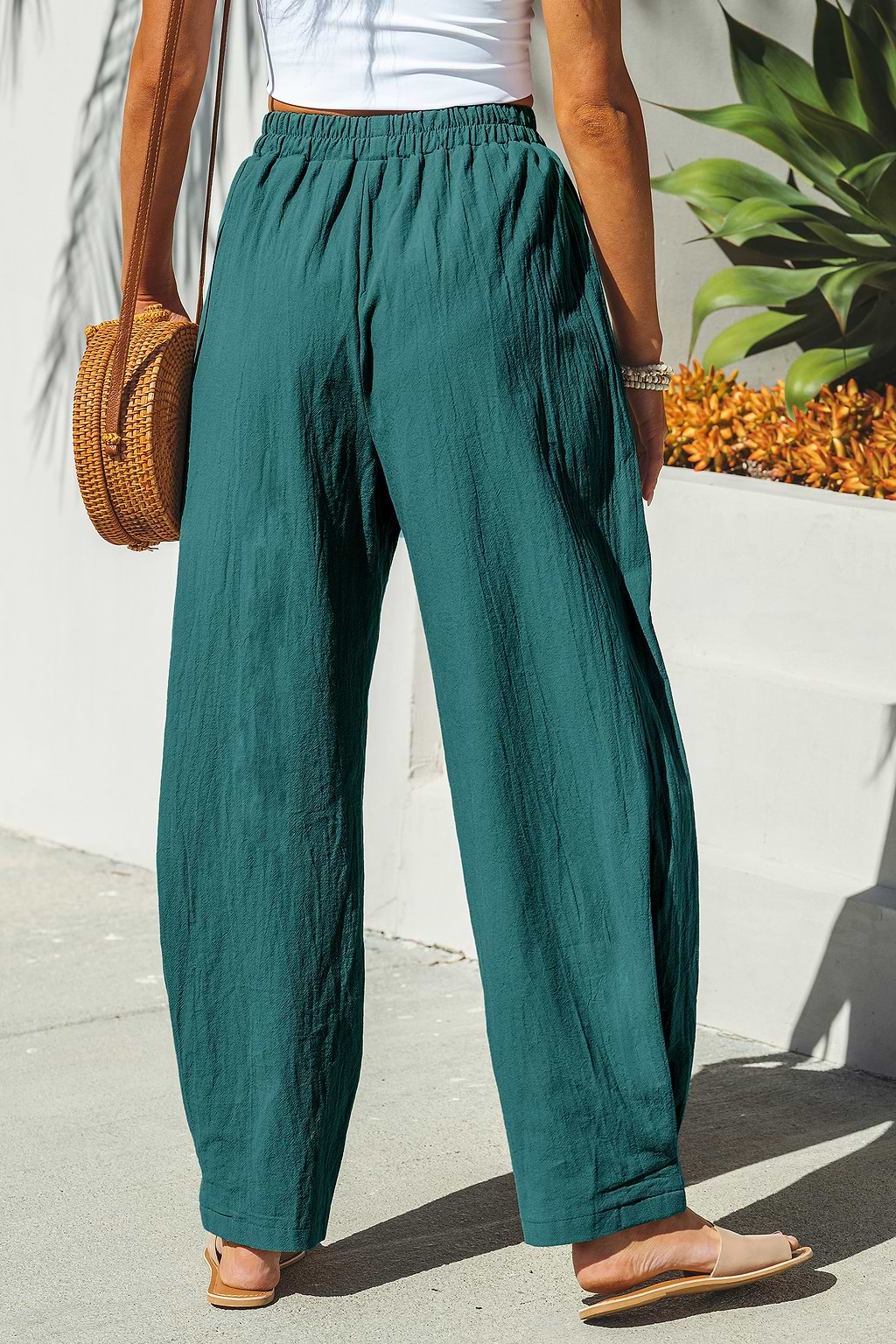Aqua High-Rise Tapered Pants