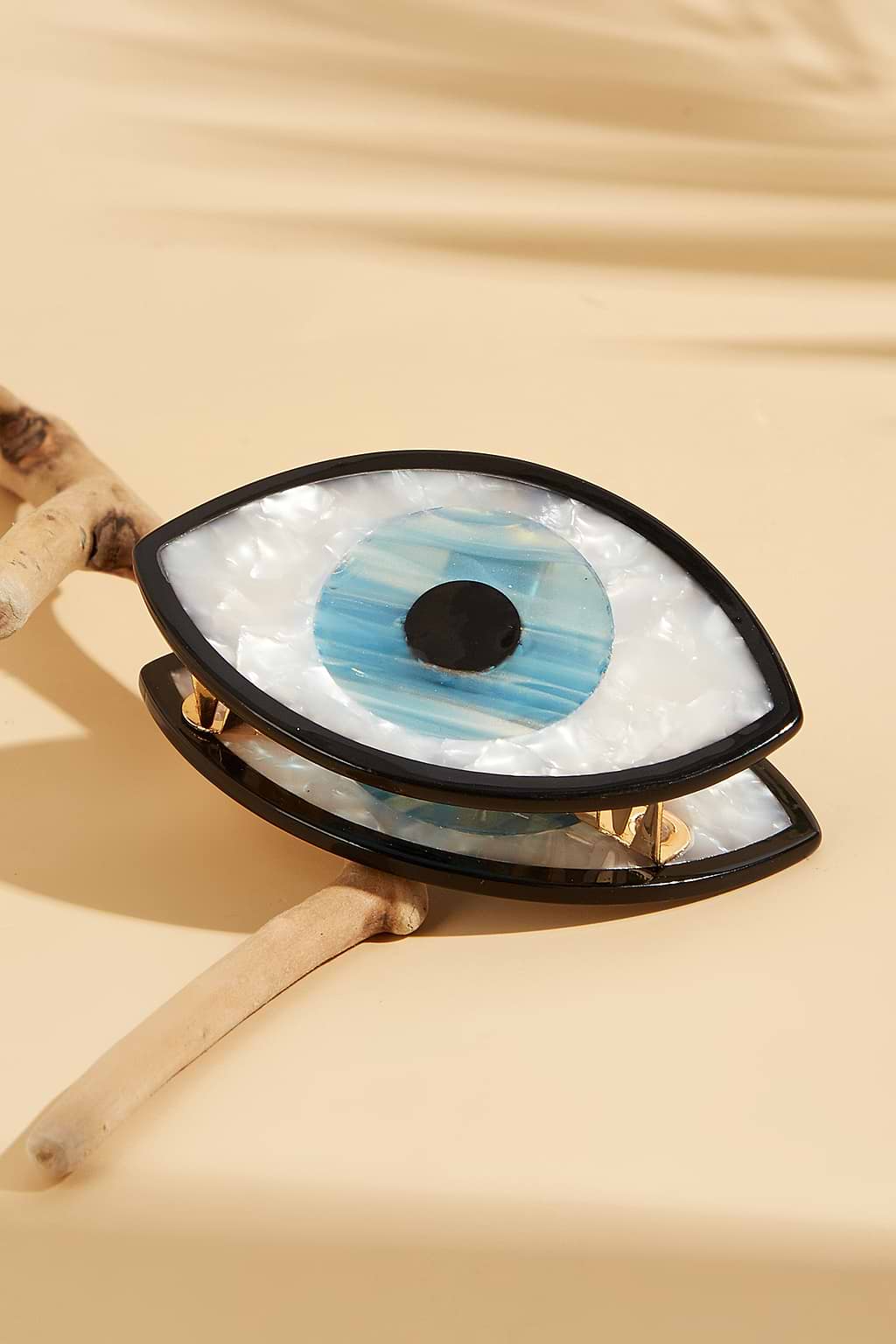 Parelmoer oogbol haarclip