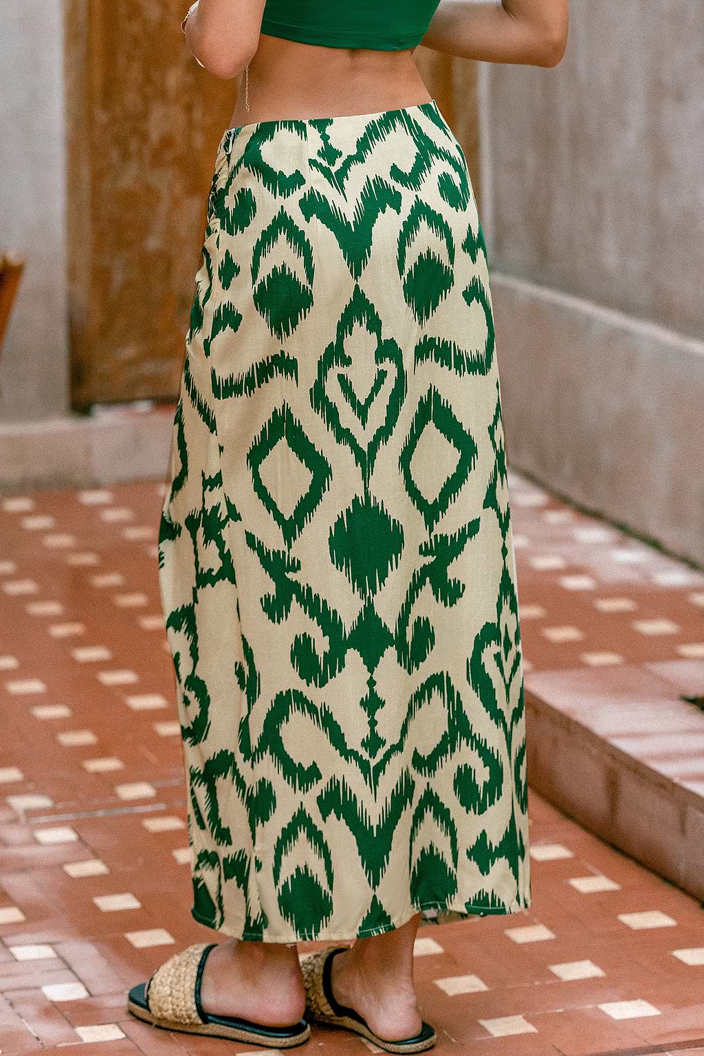 Boho Knotted Midi Skirt