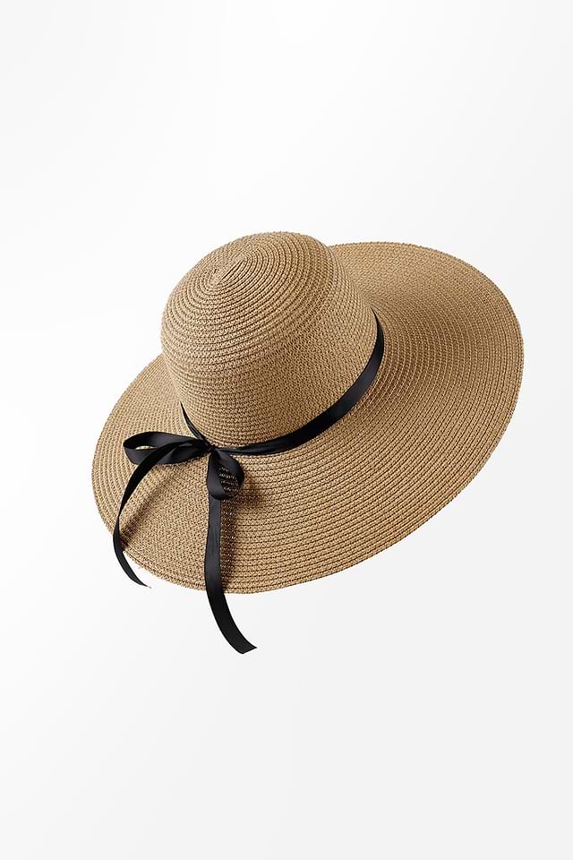 Guadalupe Hat Light Beige Straw- Size Medium BRAND NEW Hat - Black Brim & Bow ? Our Lady of Guadalupe Hat Adjustable Baseball Hat Trucker  main image 3