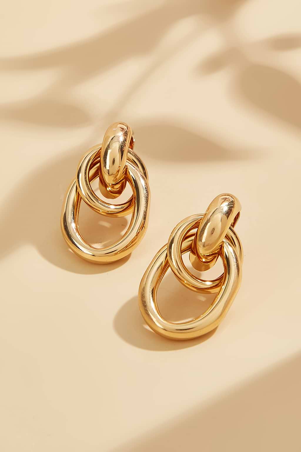 Linked Hoop Drop Earrings