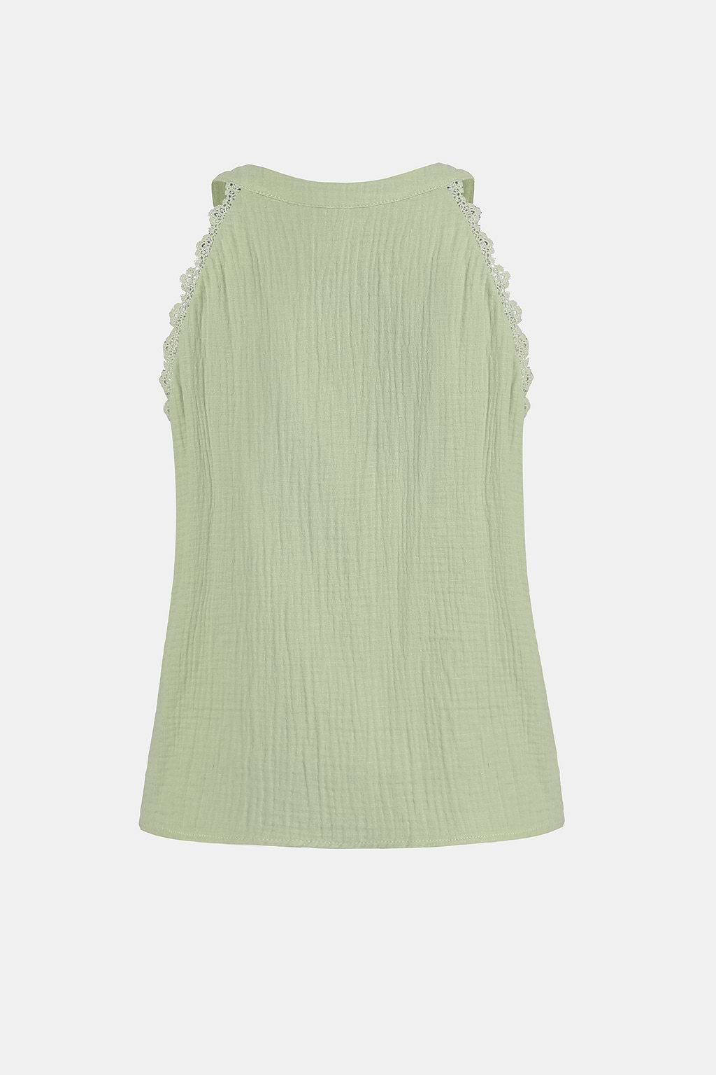 Woven Sleeveless V-Neck Top