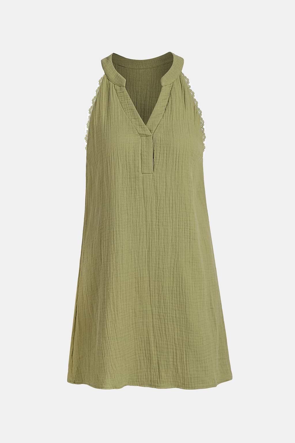 Sage Contrast Lace Cover-Up Dress