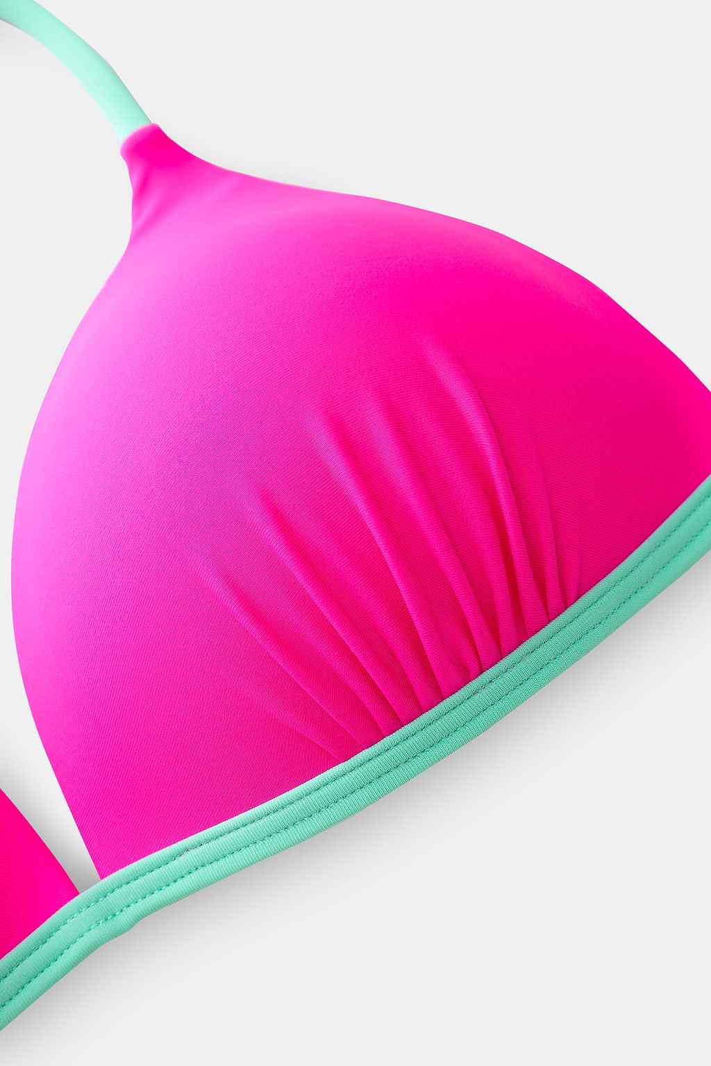 Halter Ruched Triangle Top & Low-Rise Bottoms Set
