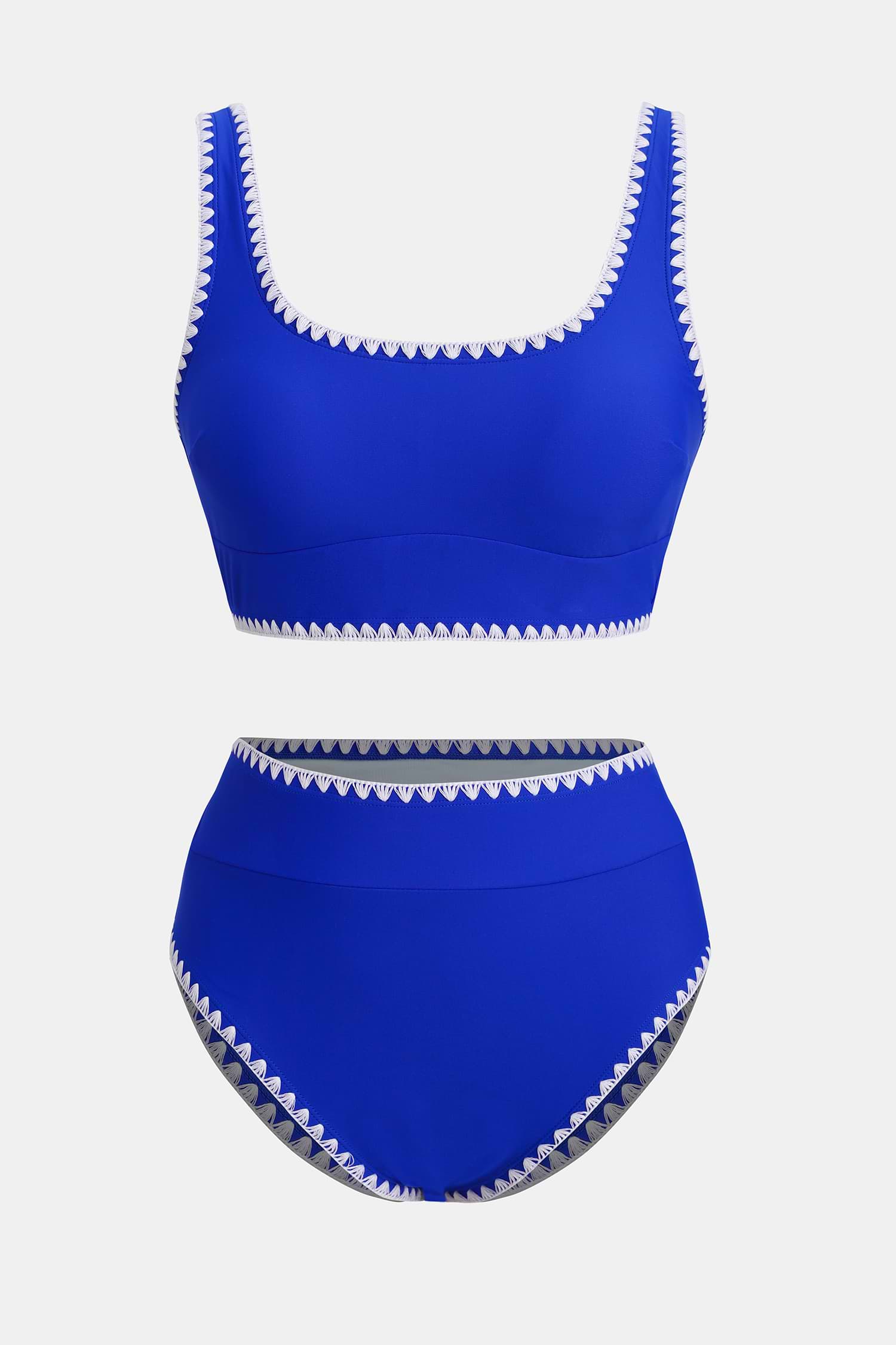 ★CUPSHE★ Boho Shell Stitch ホルター ビキニセット 送関税込 Cupshe Women's Boho Shell Stitch Halter Bikini Top & Cheeky