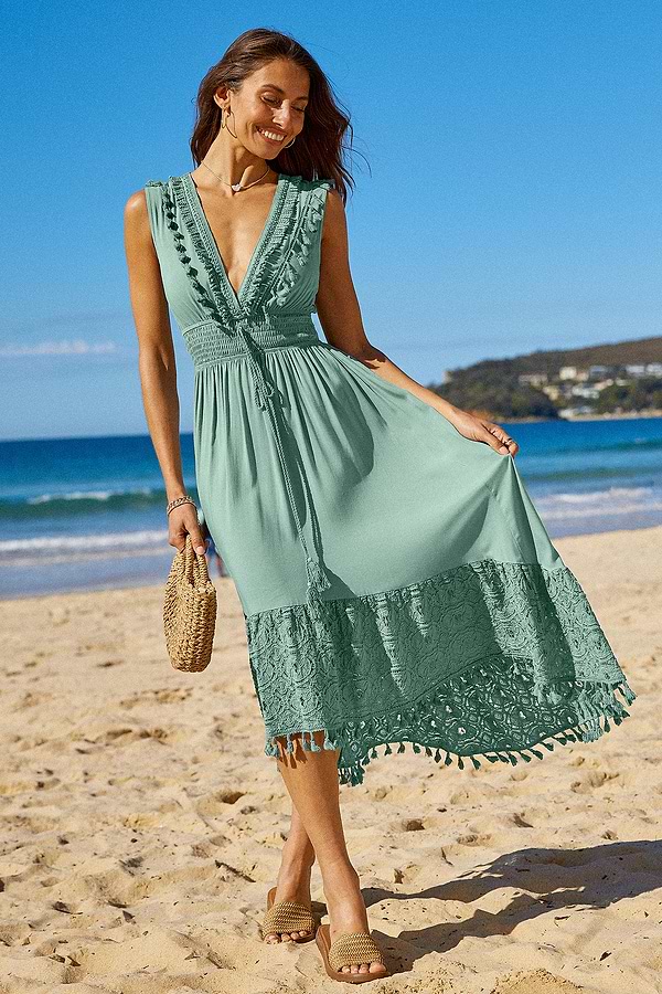 teal lace high low dress Kayla Stunning V Neck High Low Lace Mother Of The Bride Dresses, Pool