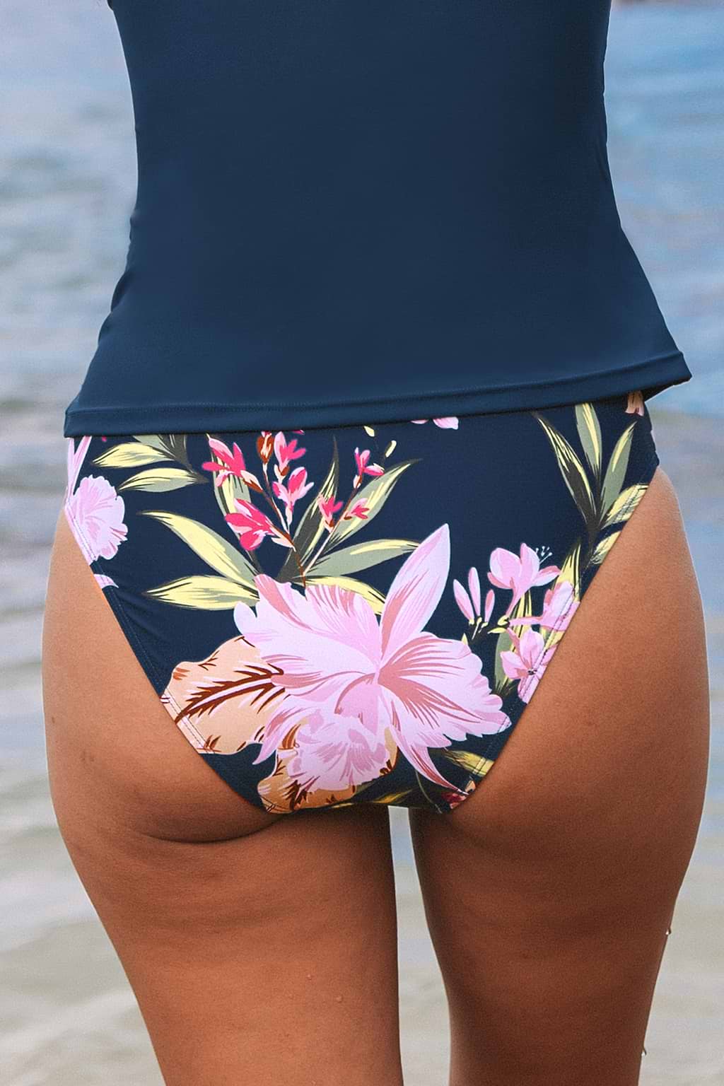 Floral High-Rise Bikini Bottoms