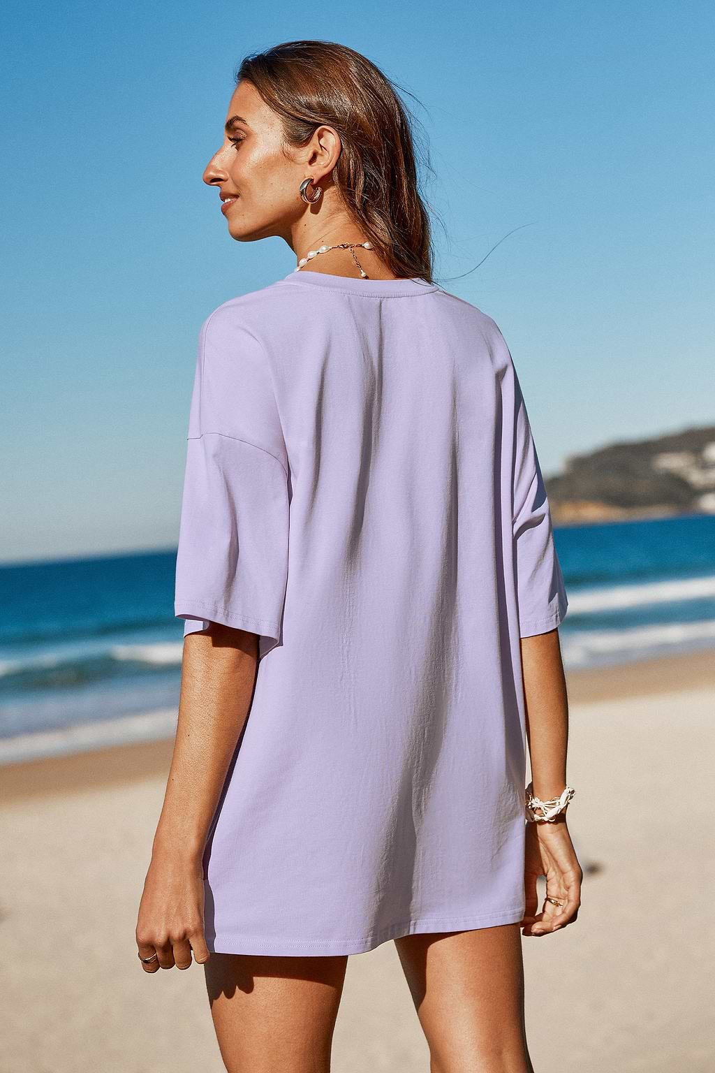 Purple Live Life on the Beach Short Sleeve Tee