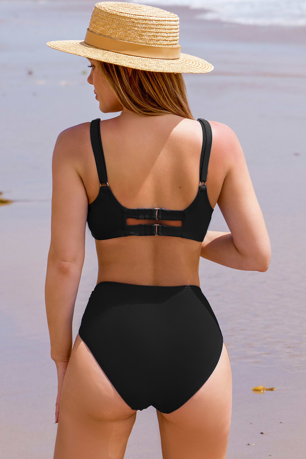 Fantasy Embroidery Underwire DD+ Bikini Top & Mid-Rise Bottoms Set