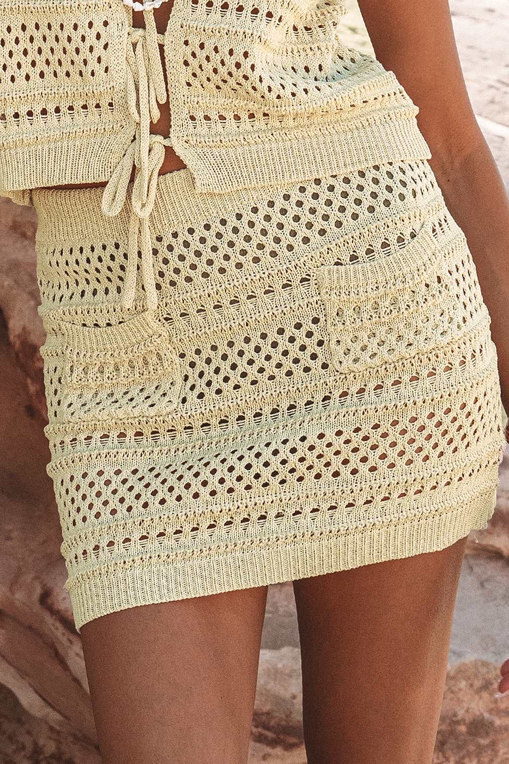 Khaki Pocket Mini Cover-Up Skirt