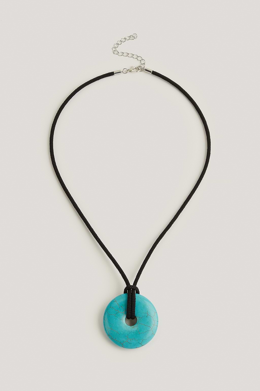 Faux Turquoise Charm Necklace