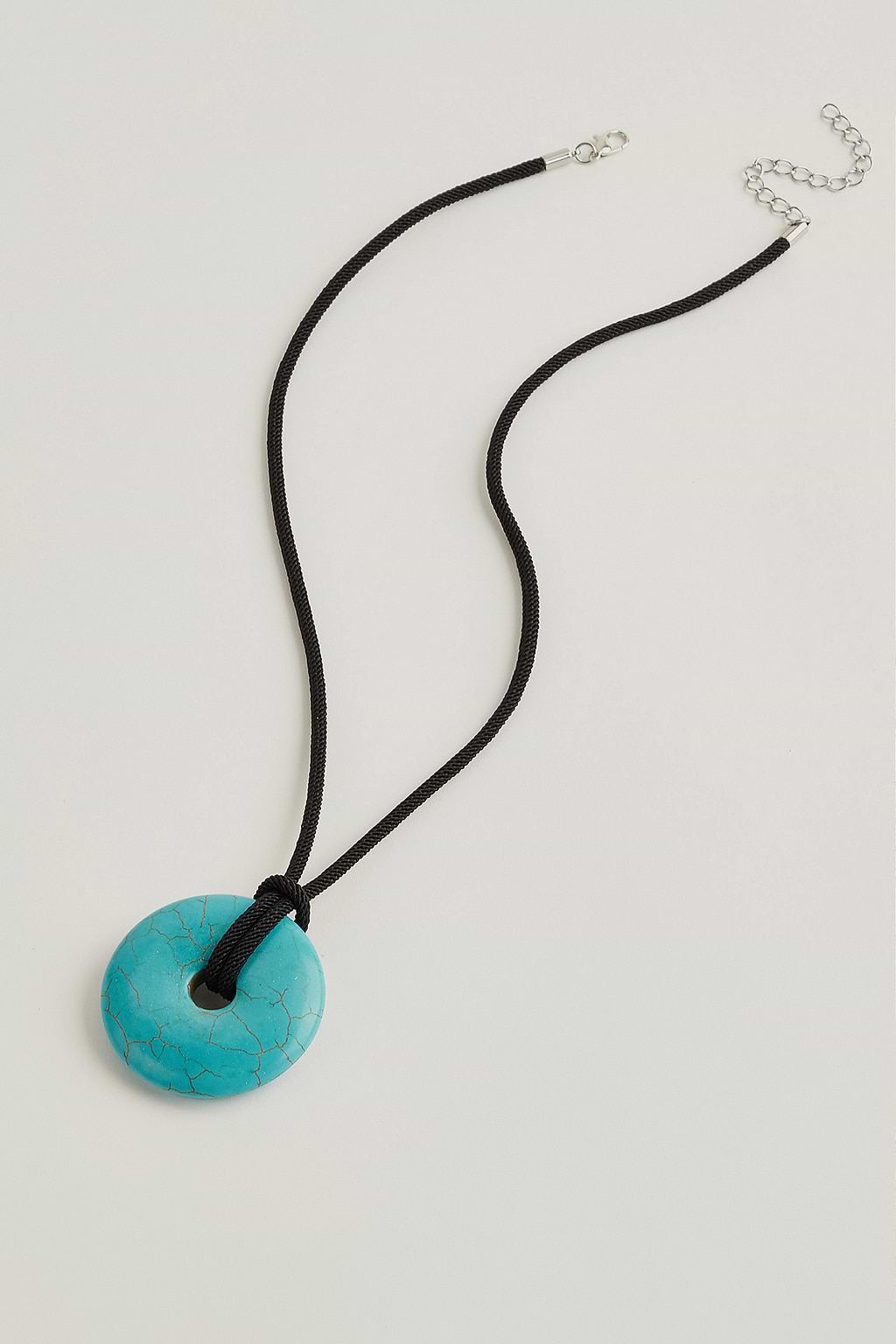 Faux Turquoise Charm Necklace
