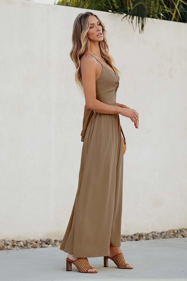 coffee brown maxi dress Coffee Brown Dobby Tiered Maxi Dress