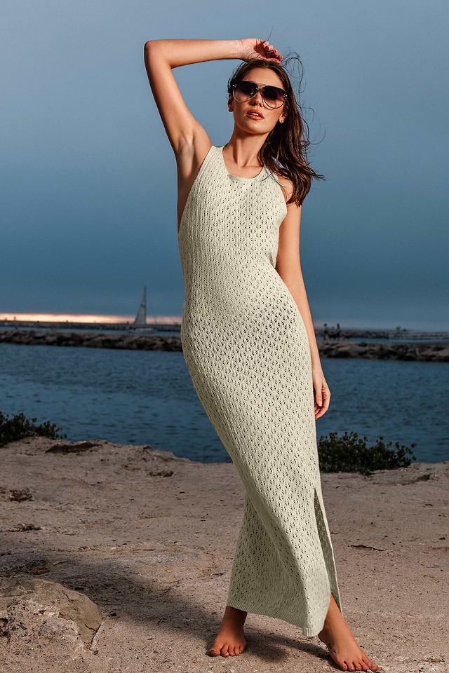 khaki fitted dress Khaki Bodycon Midi Dress - All Dresses