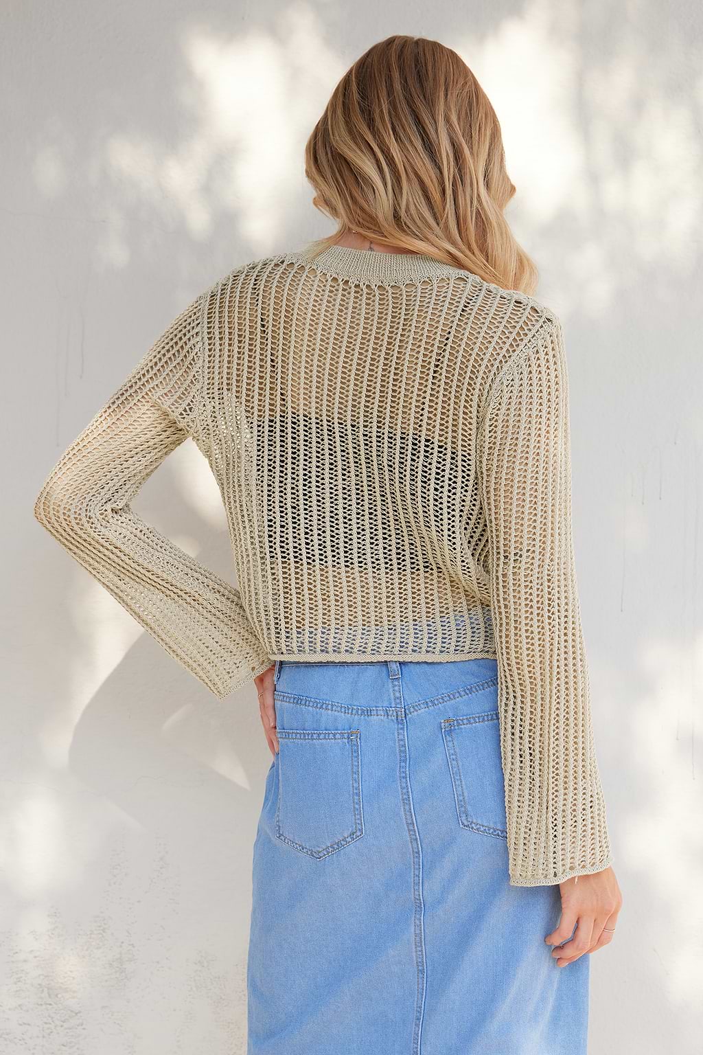 Latte Semi-Sheer Jumper