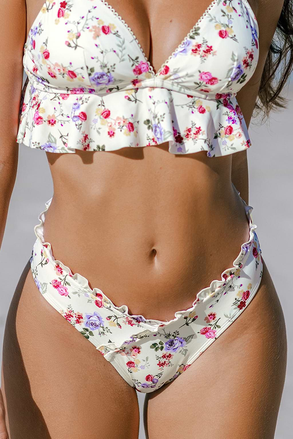 Chasing Sunshine Overlap Low-Rise Bikini Bottoms