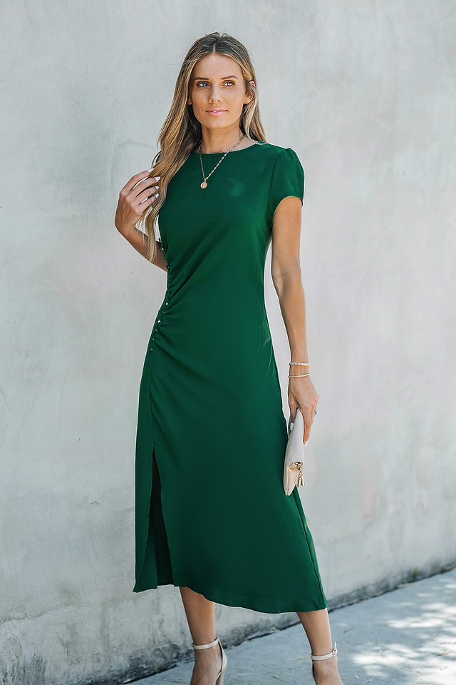 rust velvet midi dress Bella Dahl Velvet Dress Winter Rouge / S