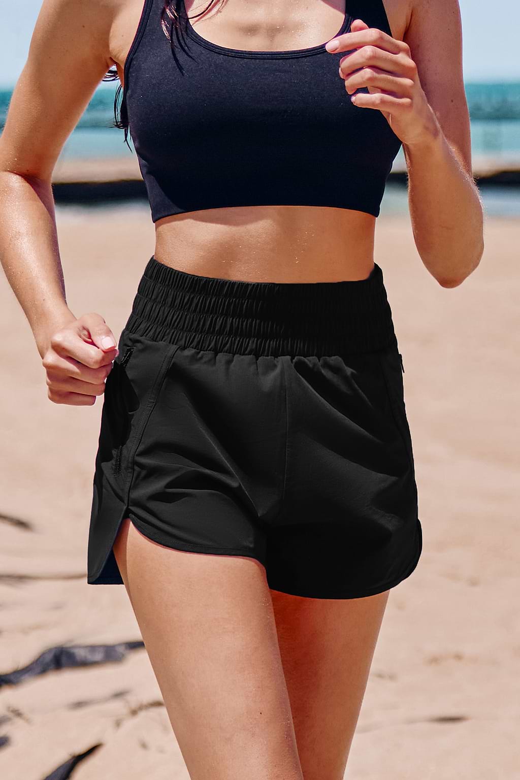 Black Running Shorts