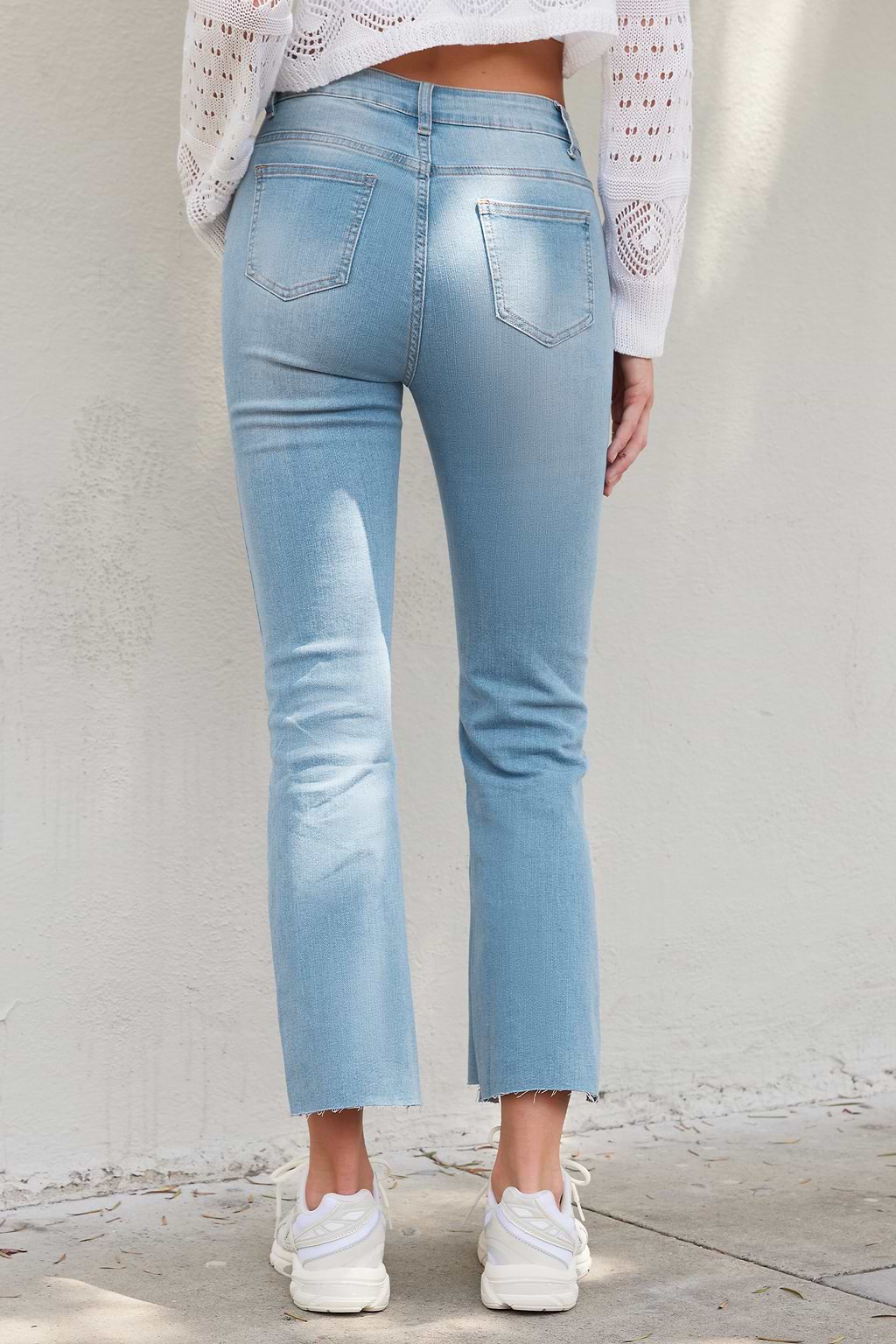 Step Hem High-Rise Flare Jeans