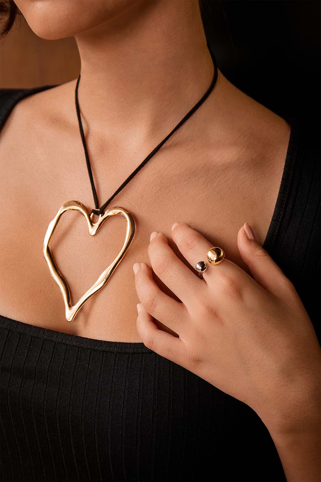 Anillo abierto de metal mixto
